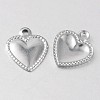 Heart 316 Surgical Stainless Steel Filigree Charms X-STAS-M258-10-2
