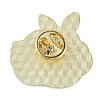 Bunny Zinc Alloy Enamel Brooch JEWB-C034-07D-G-2