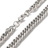 Iron Cuban Link Chain Necklaces for Women Men NJEW-A028-01H-P-2
