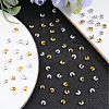 SOFPLATE 200Pcs 2 Colors Brass Crimp Beads Covers KK-SP0001-90B-4