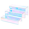 Iridescent Acrylic Display Risers ODIS-WH0048-01-1