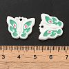 Spray Painted Alloy Enamel Pendants PALLOY-P303-13B-3