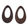 Natural Wenge Wood Pendants WOOD-T023-64-2