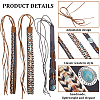 CRASPIRE 3Pcs 3 Styles Crystal Rhinestone Southwestern Cowboy Hat Belt DIY-CP0009-17A-5