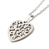 Non-Tarnish 306 Stainless Steel Pendant Necklace for Women NJEW-Q772-01P-04-2