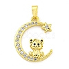 Brass Micro Pave Clear Cubic Zirconia Pendant FIND-Z044-03K-1