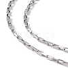 201 Stainless Steel Paperclip Chain Necklace for Men Women NJEW-P268-A35-1X5-2