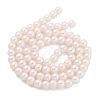 (Defective Closeout Sale) Baking Painted Pearlized Glass Pearl Round Bead Strands HY-XCP0001-17-3