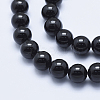 Natural Black Tourmaline Beads Strands G-E444-27-10mm-3