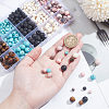  500Pcs 15 Styles Natural & Synthetic Mixed Gemstone Beads Sets G-NB0005-15-3