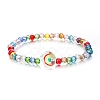 10Pcs Transparent Glass Enamel Beads GLAA-CJ0001-95-6