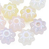 Rainbow Iridescent Plating Acrylic Beads OACR-N010-074-1