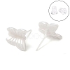 Hypoallergenic Bioceramics Zirconia Ceramic Butterfly Stud Earrings EJEW-C065-01E-1