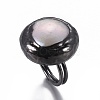 (Jewelry Parties Factory Sale)Adjustable Pearl Rings RJEW-K229-E01-4