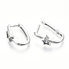 Brass Micro Pave Clear Cubic Zirconia Huggie Hoop Earring EJEW-T046-17P-NF-5