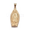 304 Stainless Steel Lady of Guadalupe Pendants STAS-F223-28G-1