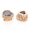 Brass Micro Pave Cubic Zirconia Charms KK-S356-773A-2