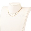 Brass Curb Chains Double Layer Necklaces NJEW-JN03122-4