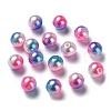 Rainbow ABS Plastic Imitation Pearl Beads OACR-Q174-6mm-14-1