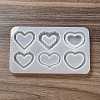 Heart DIY Silicone Quicksand Molds DIY-G079-07B-2