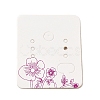 50Pcs Rectangle Paper Flower Print Earring Display Cards CDIS-M008-01D-1