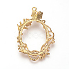 Alloy Open Back Bezel Big Pendants PALLOY-R098-56G-3