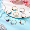 Natural Gemstone Chips Finger Rings RJEW-JR00800-1