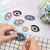 AHADERMAKER 6pcs 3 style Evil Eye Non-woven Fabrics Cloth Sew on Appliques PATC-GA0001-19-3