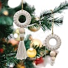 Handmade Cotton Woven Christmas Wreath Macrame Pendant Decorations PW-WGD54F2-01-2