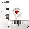 Brass Pave Cubic Zirconia Connector Charms KK-Z072-06S-06-3