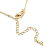 Initial Letter Brass Pendant Necklaces NJEW-A015-21G-H-3