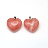 Heart Natural & Synthetic Mixed Stone Pendants G-Q355-M-3