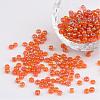6/0 Transparent Rainbow Colours Round Glass Seed Beads X-SEED-A007-4mm-169-1