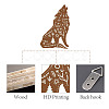 Creative Natural Wooden Wall Hanging Decoration AJEW-WH0331-007-3