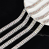 BENECREAT 2 Yards 2 Colors Resin Rhinestone Cup Chains FIND-BC0002-05-4