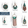 ANATTASOUL 6 Pairs 6 Style Ethnic Style Alloy Dangle Earrings with Iron Pins EJEW-AN0004-48-2