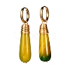 Handmade Natural Agate Dangle Hoop Earrings EJEW-JE04678-03-1