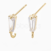 Brass Stud Earring Findings X-KK-S348-118-1