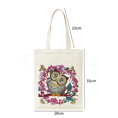 Owl DIY Diamond Painting Handbag Kits PW-WG22735-01-1