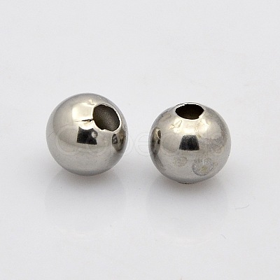 Tarnish Resistant 304 Stainless Steel Round Beads STAS-N020-16-5mm-1