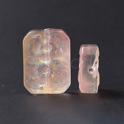 Transparent Spray Painted Glass Beads GLAA-I050-08J-1