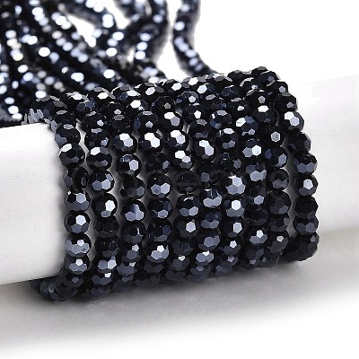 Electroplate Opaque Glass Beads Strands EGLA-A035-P4mm-A18-1