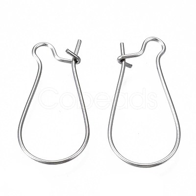 Tarnish Resistant 304 Stainless Steel Hoop Earring Findings STAS-S117-008D-01-1