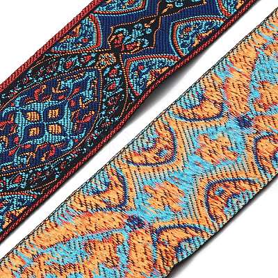 Ethnic Style Embroidery Polycotton Ribbons OCOR-WH0066-91C-1