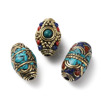 Handmade Tibetan Style Beads KK-G473-02AG-1