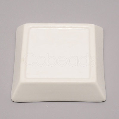 Porcelain Square Jewelry Holder DJEW-WH0050-10D-1