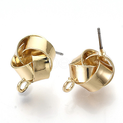 Iron Stud Earring Findings IFIN-T014-15G-NR-1