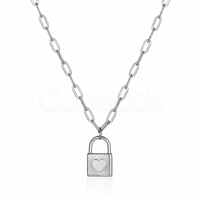 Heart Lock Pendant Necklaces XN5308-2-1