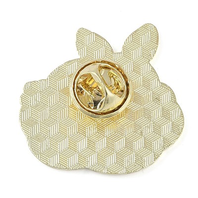 Bunny Zinc Alloy Enamel Brooch JEWB-C034-07D-G-1