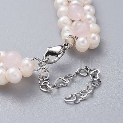 Natural Freshwater Pearl Necklaces NJEW-JN02509-01-1